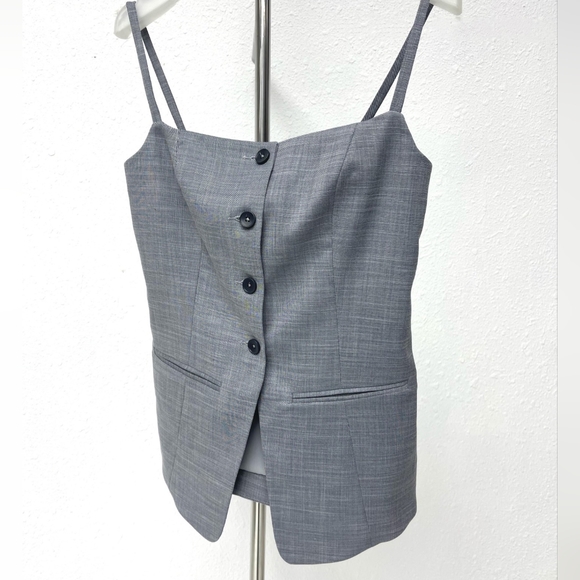 Shona Joy asher tailored top - smoke grey - Picture 6 of 12